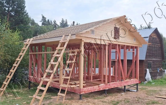 4 Каркасный дом Д–19, 6x6 м, 36 М², Тульская область, Заокский район, КП Наткино (13)